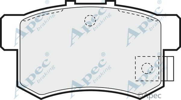 APEC BRAKING Комплект тормозных колодок, дисковый тормоз PAD680